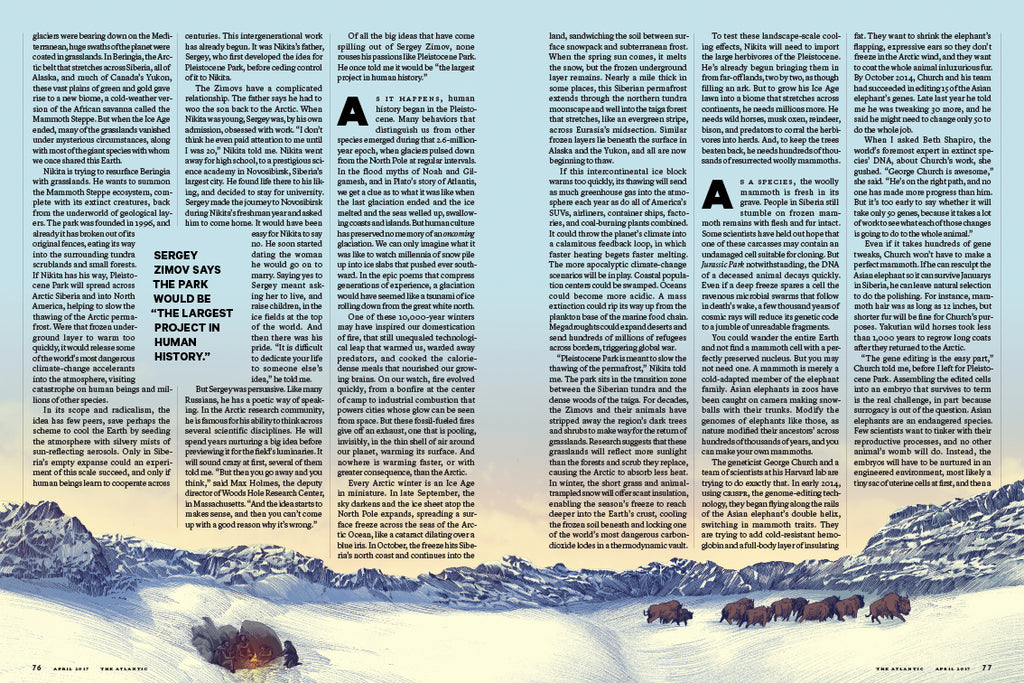 "PLEISTOCENE PARK" for THE ATLANTIC (Spread Two)