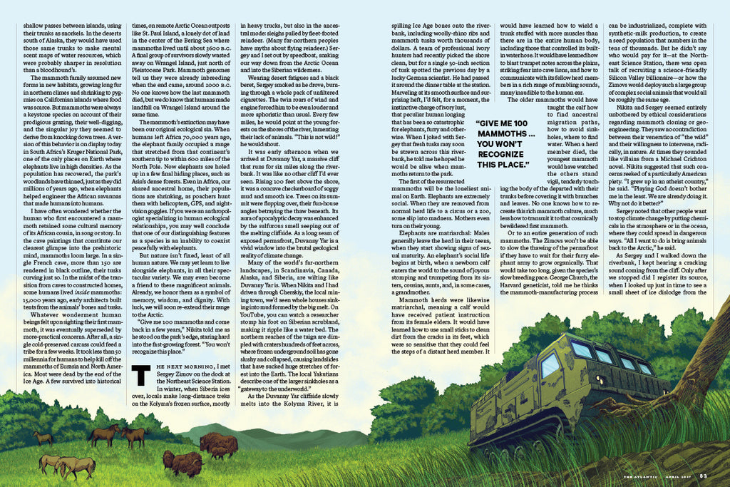 "PLEISTOCENE PARK" for THE ATLANTIC (Spread Five)