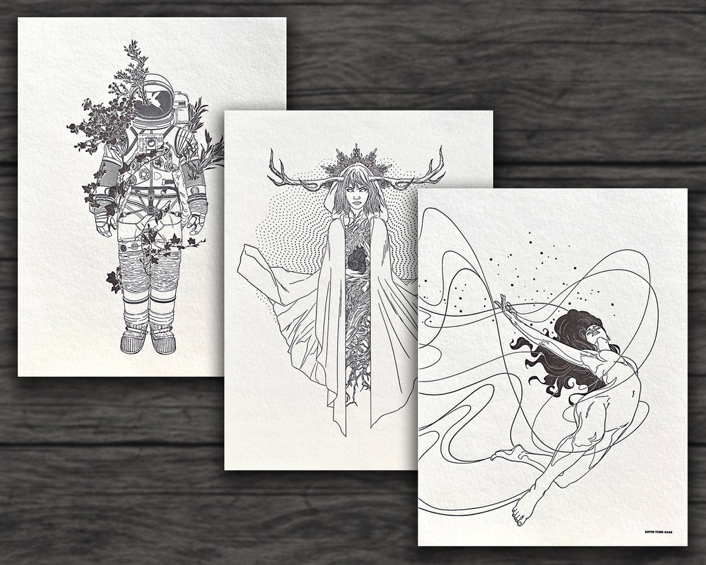 Letterpress Set Of Three