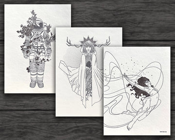 Letterpress Set Of Three