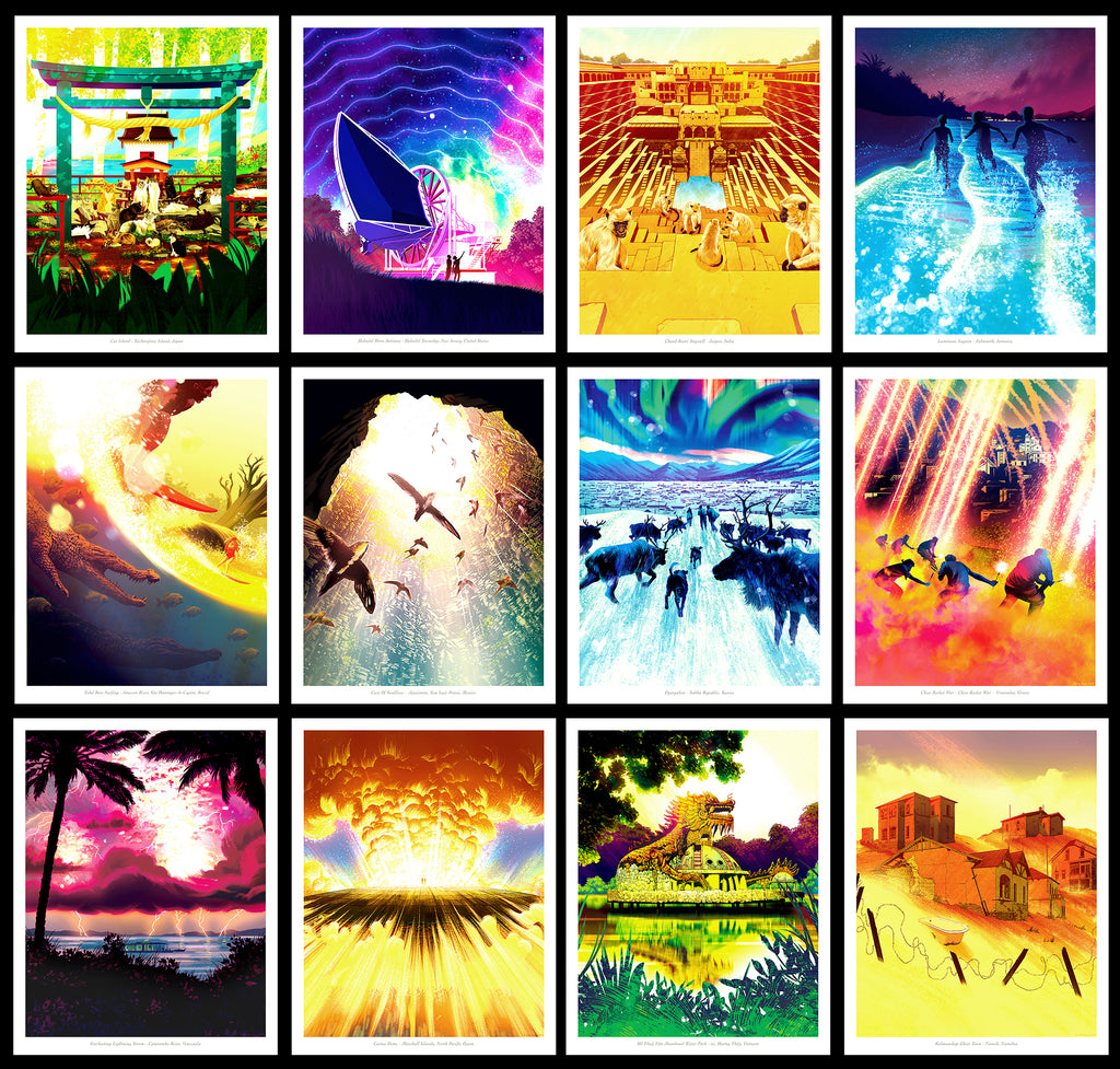 Atlas Print, Set Of All 12